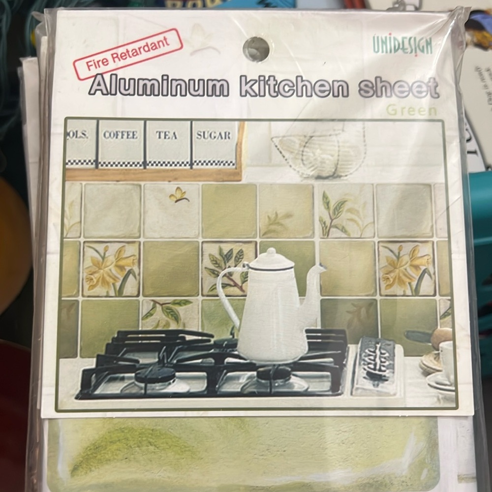 Vintage Aluminum Backsplash Fire Retardant Protector